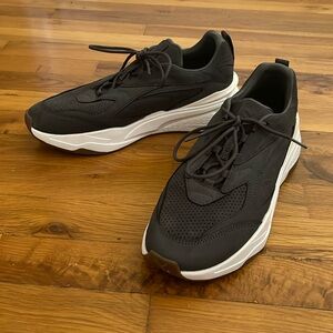 Puma RS-Fast premium sneakers in black with gum sole, men’s size 8.5